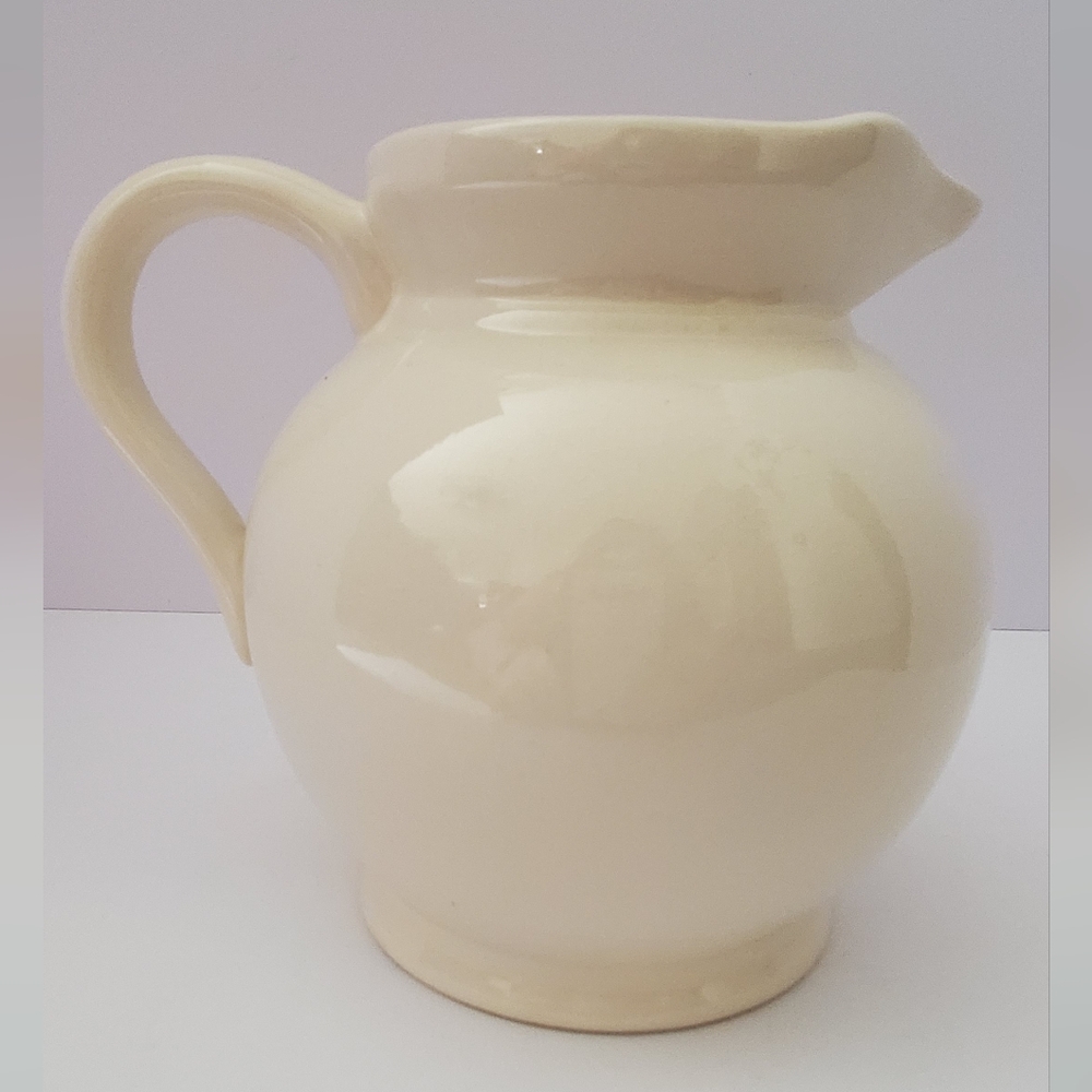 Cream Ceramic Pitcher with Red Rooster Design - Picture 3 of 5